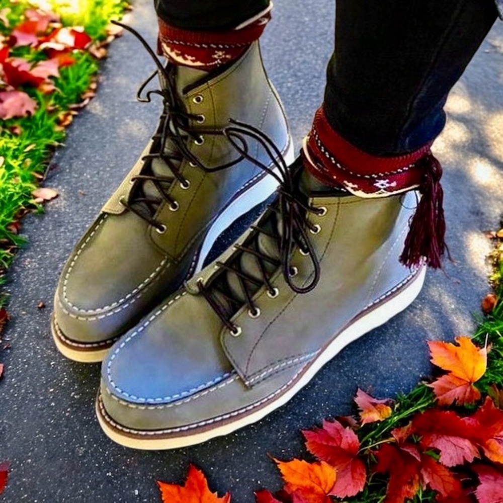 Red Wing 3370 Limited Edition Charcoal Chinook Leather Heritage 6" Moc Boot 9.5B